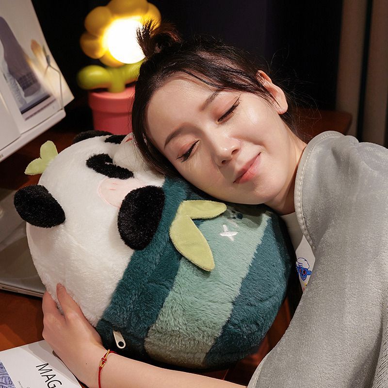 Bộ Chăn Gối Hình Gấu Trúc Hai Trong Một Dễ Thương Dùng Trong Ký Túc Xá / Văn Phòng