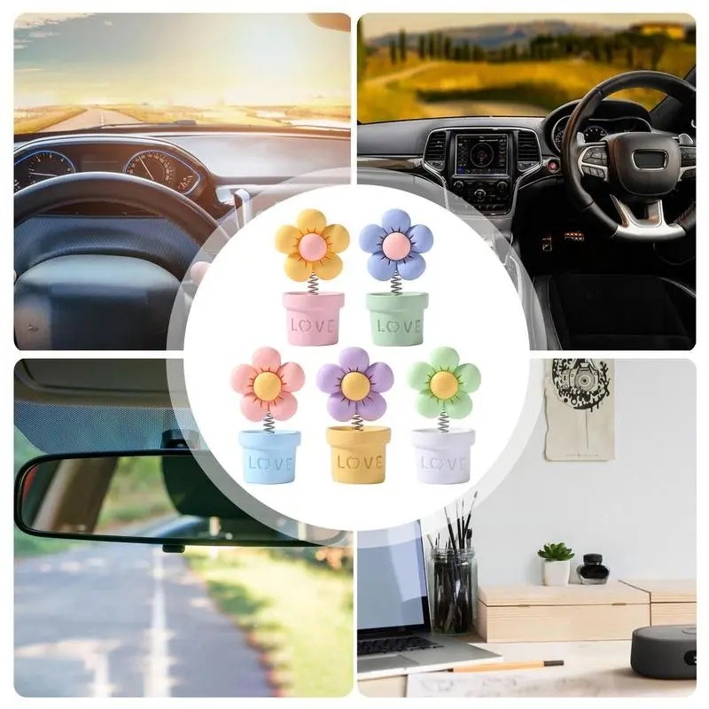 Chậu Hoa Hướng Dương mini Trang Trí Nội Thất Xe Hơi