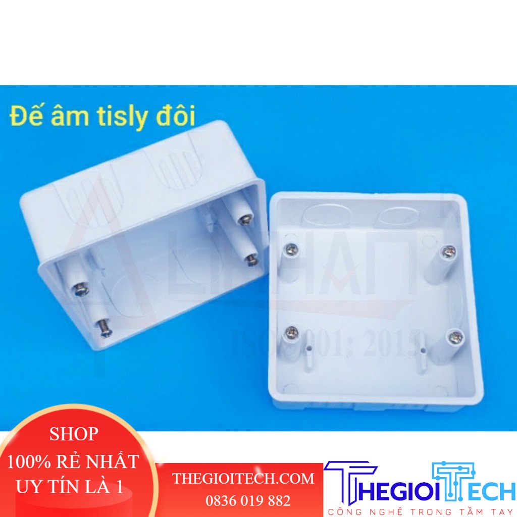 Đế âm dùng cho các loại mặt của Lihhan combo 5 cái, tisly đôi 115x105x40 mm