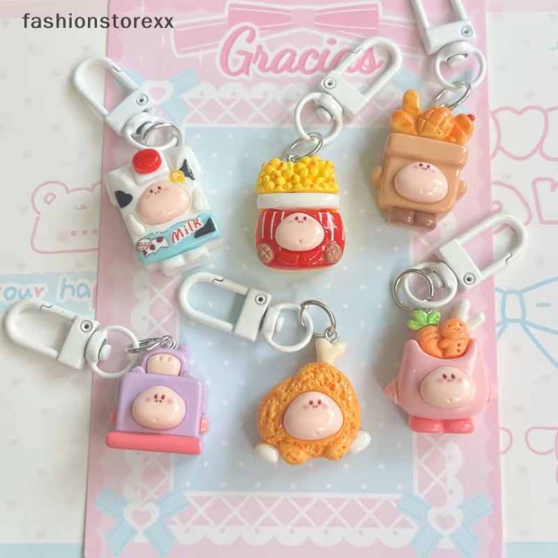 Móc Chìa Khóa Hình Thức Ăn Hoạt Hình Bằng Nhựa resin Dễ Thương