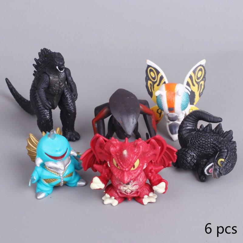 Set 6 Mô Hình Nhân Vật Phim Godzilla Destoroyah Gigan Muto Mothra Chibi