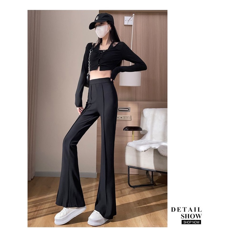 Quần Dài Nữ Màu Đen Lưng Cao 40-100kg c11905