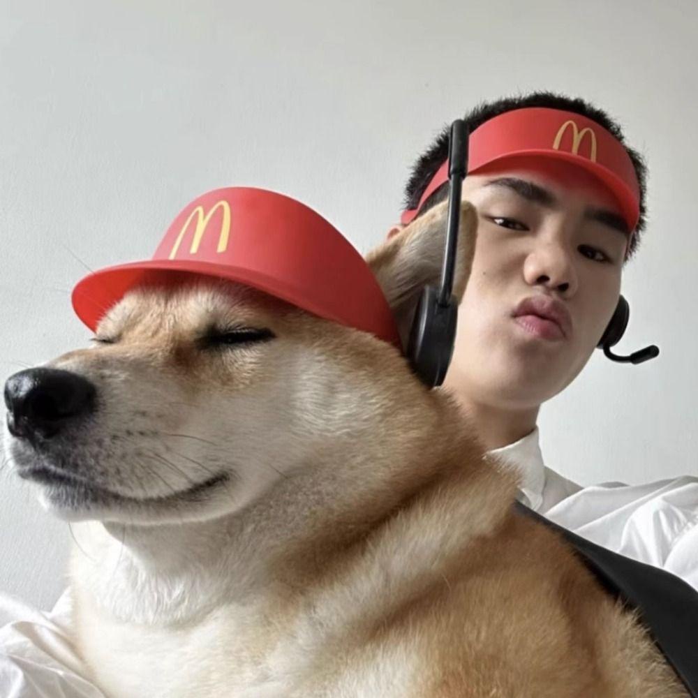 Daron1 Mũ Lưỡi Trai Che Nắng Màu Đỏ Hình Mũ Đỏ Chóp Lánh Trò Chơi Tự Sướng Mcdonald 'S