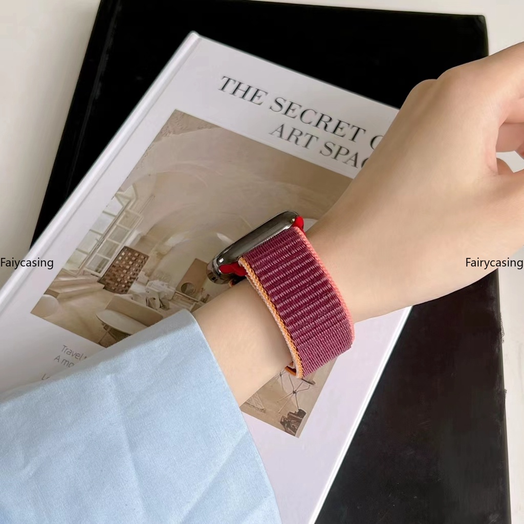 Dây Đeo nylon Tùy Chỉnh Kích Thước Cho Đồng Hồ Thông Minh apple series 9 44mm 40mm 41mm 45mm 42mm 38mm 49mm 8 ultra 2 7 6 se 5 3