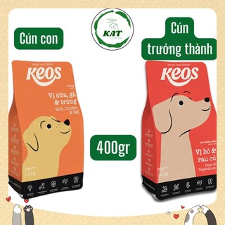 Hạt thức ăn cho chó keos - dành cho chó con và chó trưởng thành - gói 400gr - kat love pet