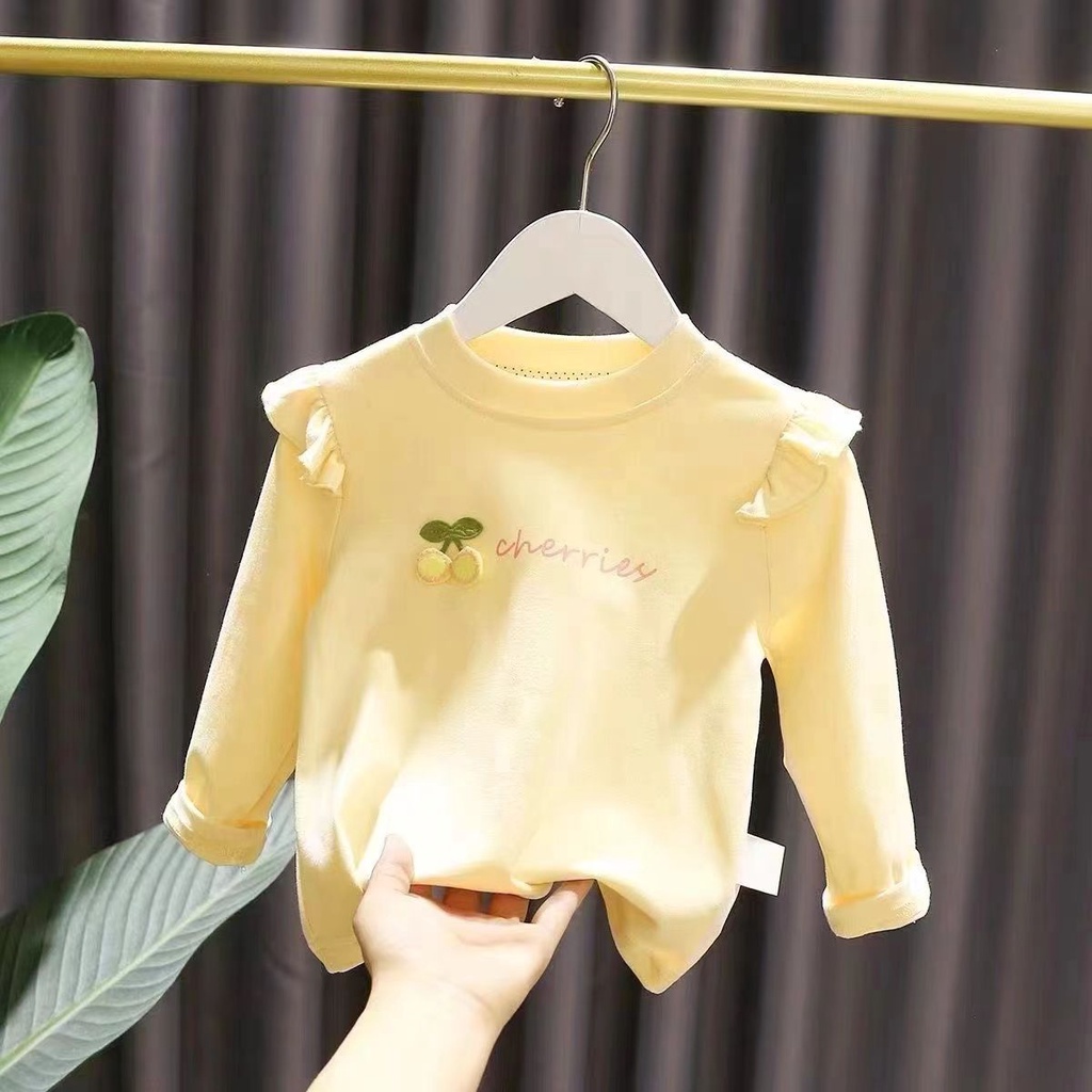 Áo Thun Tay Dài Thời Trang Cho Bé Gái 1-6 Tuổi