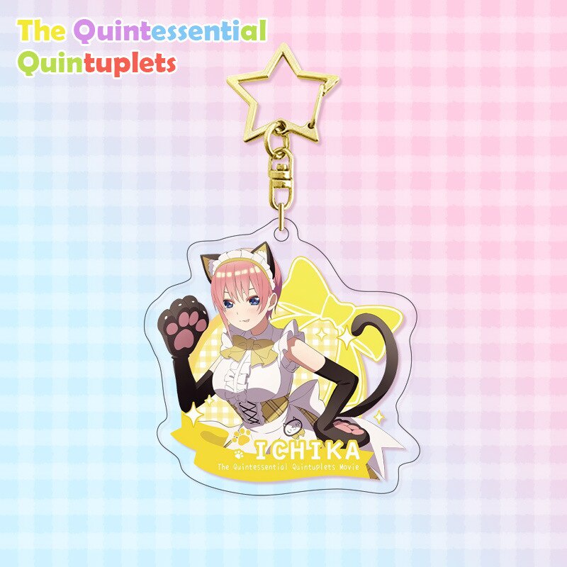 Móc khoá The Quintessential Quintuplets Keychain Nakano Ichika Nino Miku Yotsuba Itsuki Phụ Kiện Trang Trí Balo Túi xách