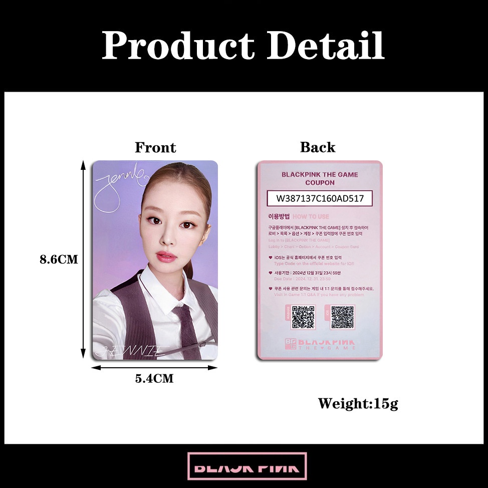 Bộ Sưu Tập Thẻ Bài Nhóm Nhạc blackpink Phiên Bản ost rose lisa jennie jisoo