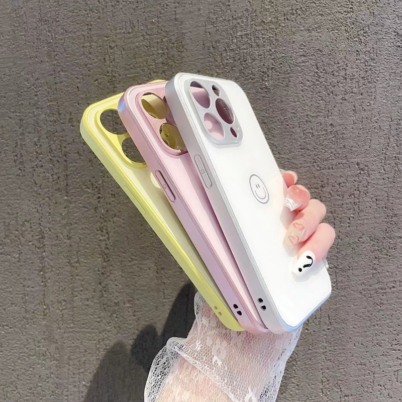 Ốp Điện Thoại Mặt Kính In Hình Mặt Cười Cho Iphone 13pro 14Pro 13In 12pro 11promax 7 8 xs xsmax