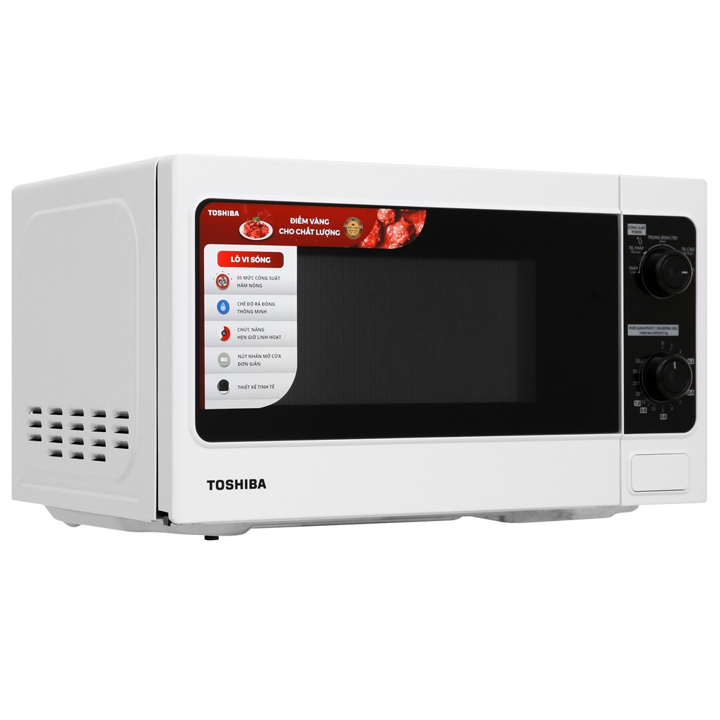 Lò vi sóng Toshiba ER-SM20VN - Dung tích 20L - Rã đông nhanh theo trọng lượng - Hàng chính hãng - Bảo hành 12 tháng