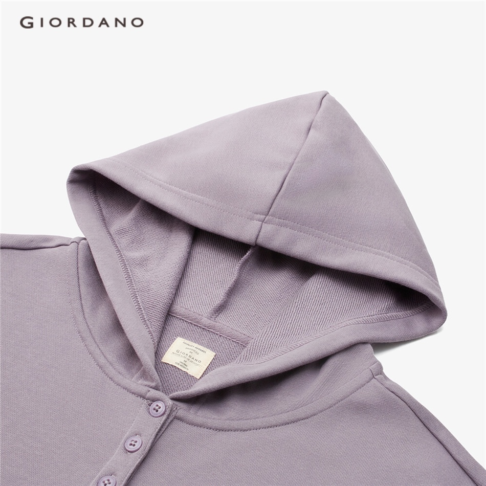 GIORDANO WOMEN Half-button hooded dress 05463854