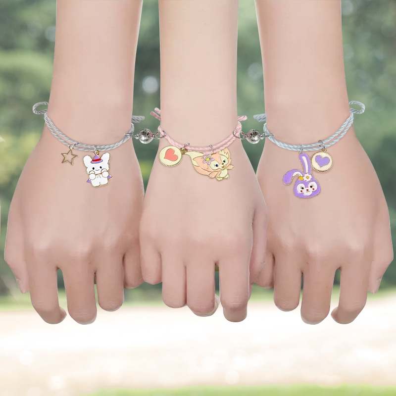 Sanrio Set 3 Vòng Tay sanrio Hoạt Hình my melody kuromi Dễ Thương Có Nam Châm Và Bóng Cao Su Quà Tặng Cho Cặp Đôi Nam Nữ