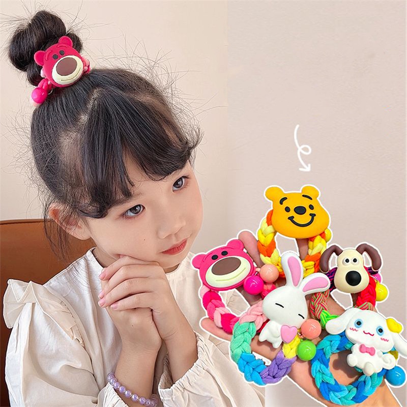 Dễ Thương Dây Buộc Tóc Cao Su Co Giãn Dày Dặn Đáng Yêu Cho Nữ