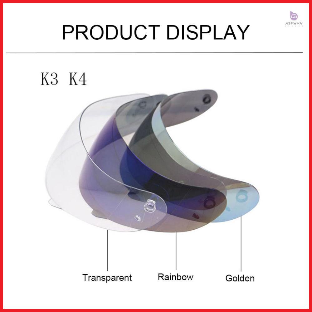 Durable Full Face Shield Visor for K3 K4 Motorcycle Helmets - Anti-Scratch and Impact Resistant