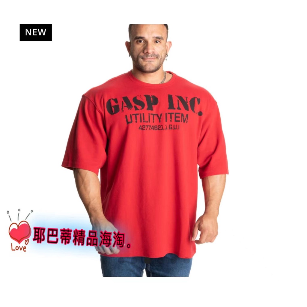 Gasp Áo Thun Thể Thao Tay Lỡ Phối Màu Tương Phản Thời Trang Mùa Hè Cho Cặp Đôi