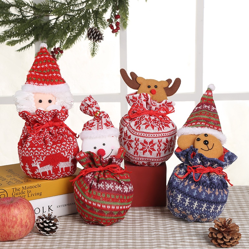 Lejiajia Túi Đựng Kẹo Vải Lanh Ba Chiều Hình Búp Bê