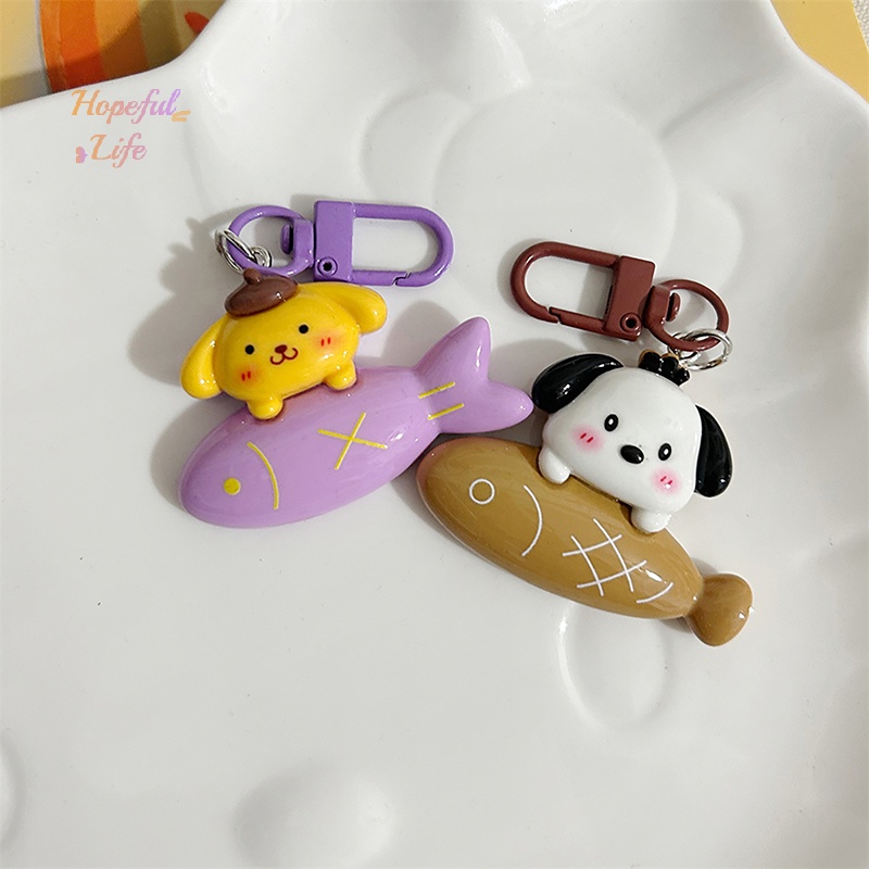 Móc Khóa mini Hình sanrio kitty kuromi pochacco melody Dễ Thương