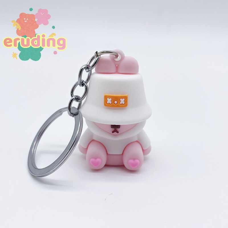 Móc Khóa Hình Gấu Đang Ngủ Bằng PVC Dễ Thương Thời Trang Trang Trí Túi Xách / Móc Khóa Xe Hơi