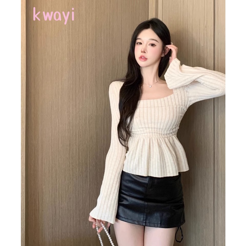 Kwayi Áo Len áo khoác cardigan Xu hướng thời trang Cute phổ biến WMY2393F1339Z230926