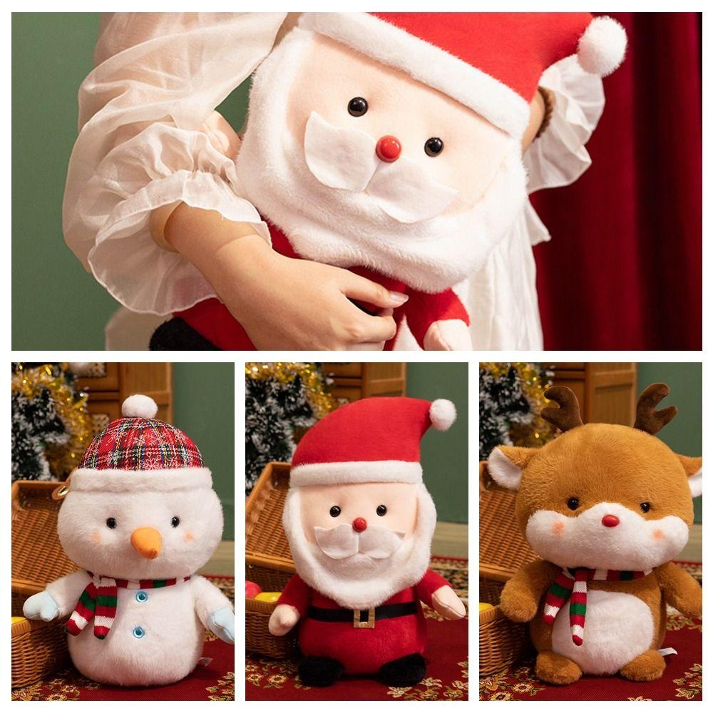 Búp Bê Nhồi Bông Hình Ông Già Noel Và Tuần Lộc Giáng Sinh Mềm Mại