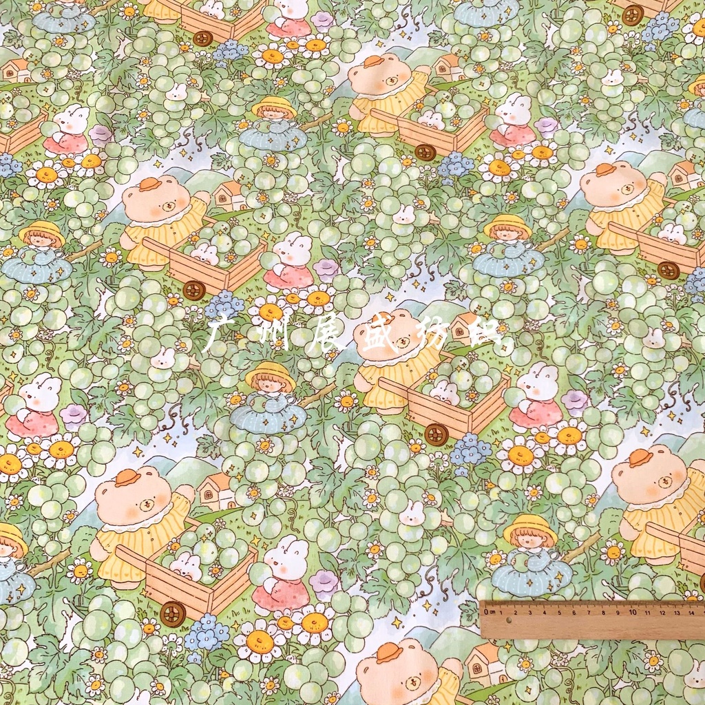 Vải cotton In Họa Tiết Động Vật Dễ Thương Dùng May Quần Áo / Túi Xách diy