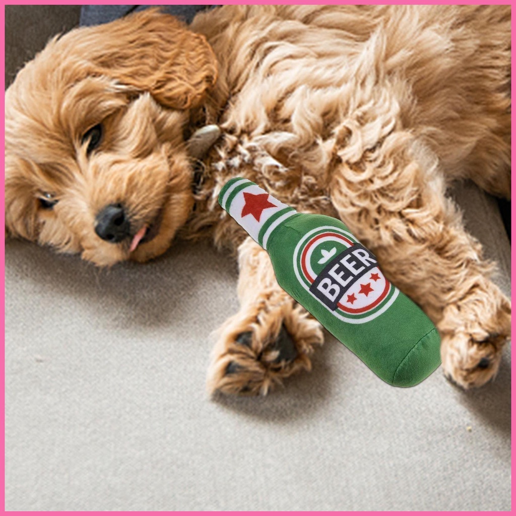 Đồ Chơi Bóp Phát Ra Tiếng Kêu Hình Chai Rượu Cho Chó Cưng