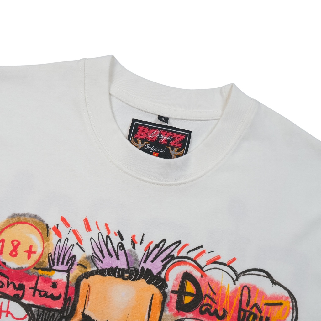 Áo Thun Tay Lỡ Unisex Bánh Khả, 100% Cotton, Thiết Kế Độc Quyền, Hình In DTG - Dragon Boyz Brand Chính Hãng