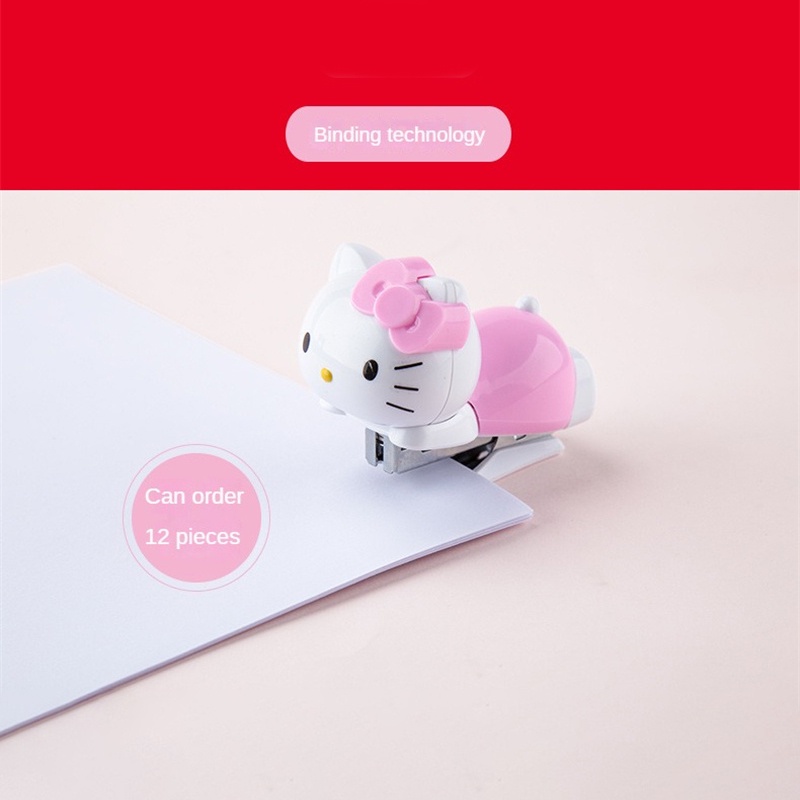 ⚡VẬN CHUYỂN NHANH CHÓNG⚡⚡ Bộ Kim Bấm Mini Sanrio Anime Máy Dập Ghim Hello Kitty Xartoon Staples Văn Phòng Di động Trường Học Đồ Dùng đóng Sách Quà Tặng Cho Học Sinh