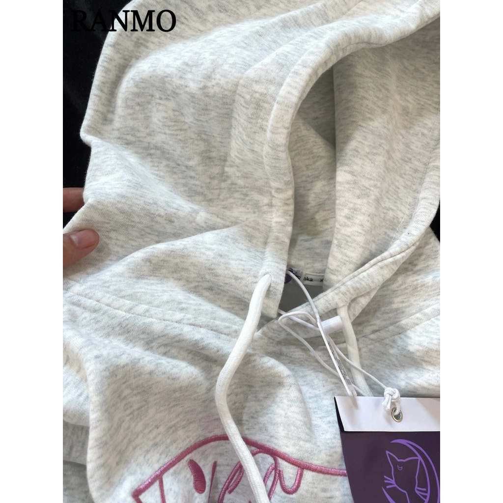 RANMO Áo Khoác hoodie áo khoác nữ zip hoodie Durable Phong cách trendy Korean WWY2393GP5 40Z231007