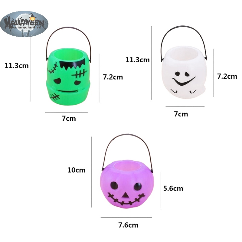 Xô Đựng Kẹo Hình Bí Ngô halloween Độc Đáo