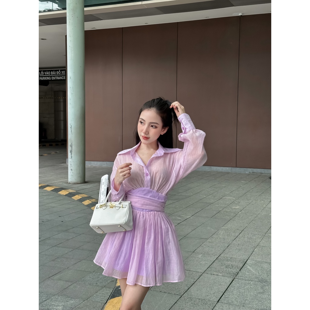 ĐẦM SƠ MI TAY DÀI - OB05130