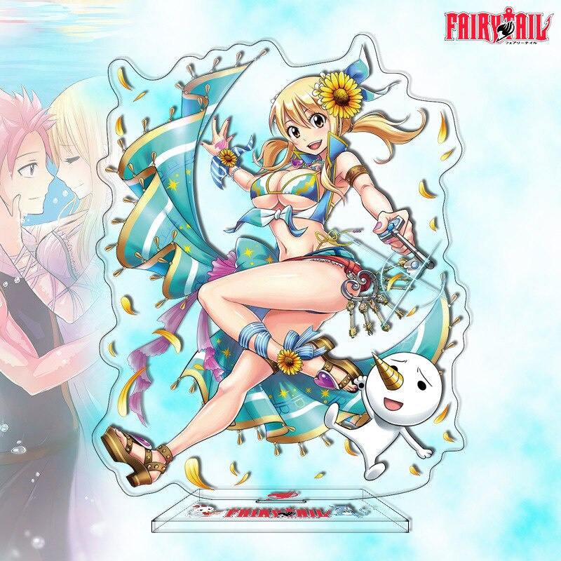 Mô hình Standee Classic Anime Fairy Tail Character Natsu Lucy Heartfilia Gray Wendy để bàn tượng nhựa acrylic trong suốt
