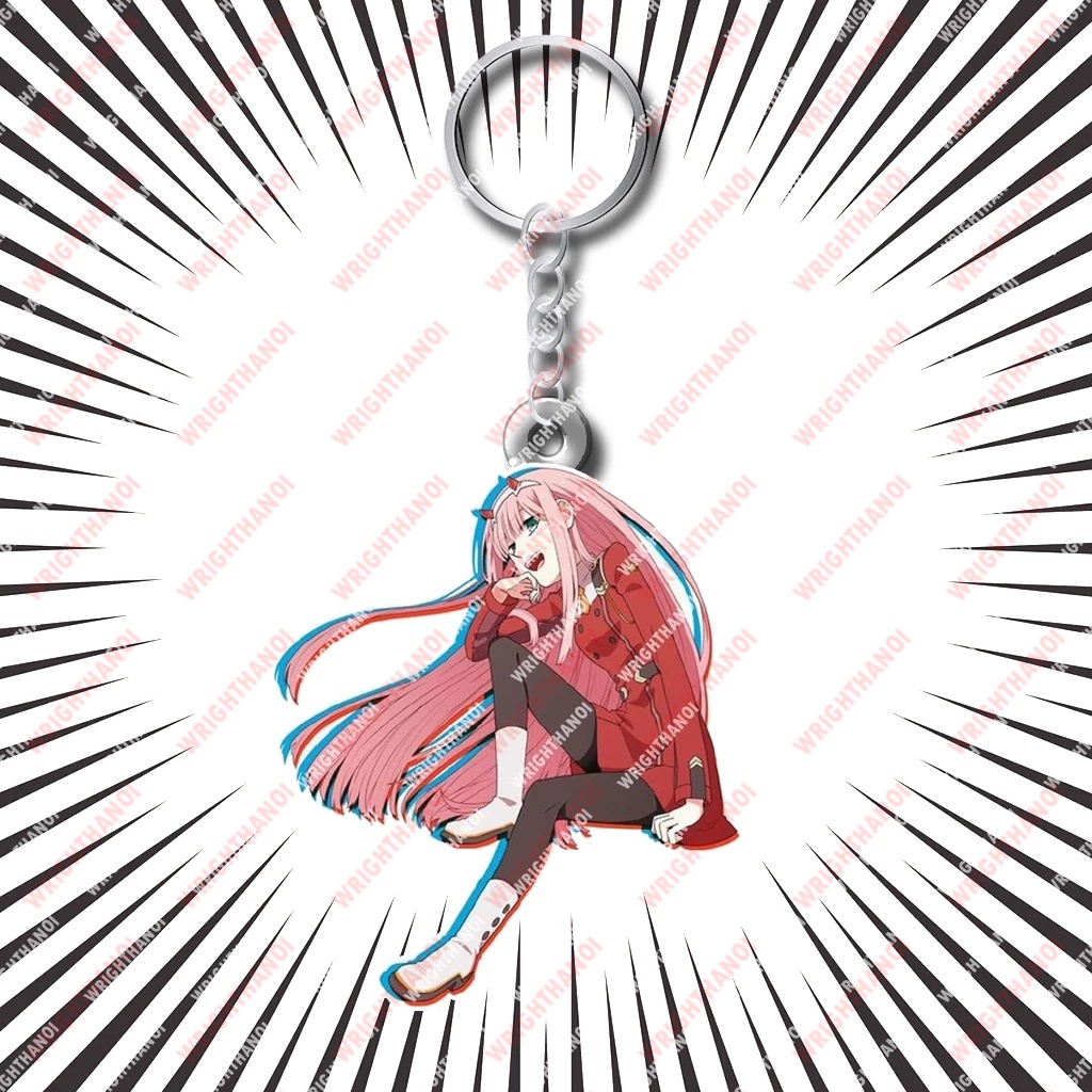 Móc khoá các nhân vật Darling in the franxx zero two Anime Manga Nhật Bản Phụ Kiện Trang Trí Túi xách Balo
