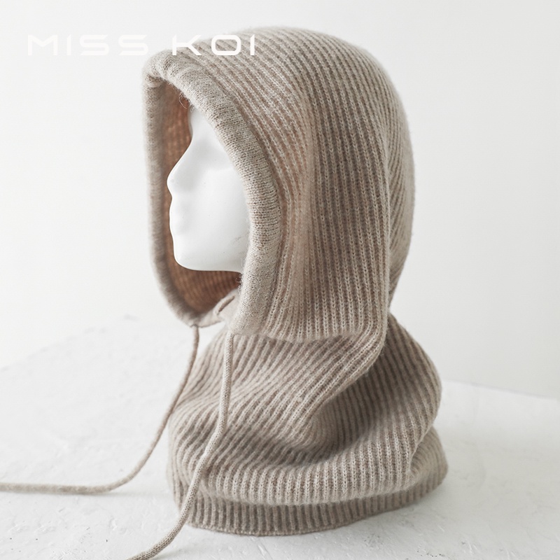 Misskoi  Mũ Len Dệt Kim Giữ Ấm Mùa Thu Đông Thiết Kế Chính Hãng Cho Nữ