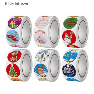 Set 500 miếng dán 2.5cm họa tiết giáng sinh trang trí túi kẹo