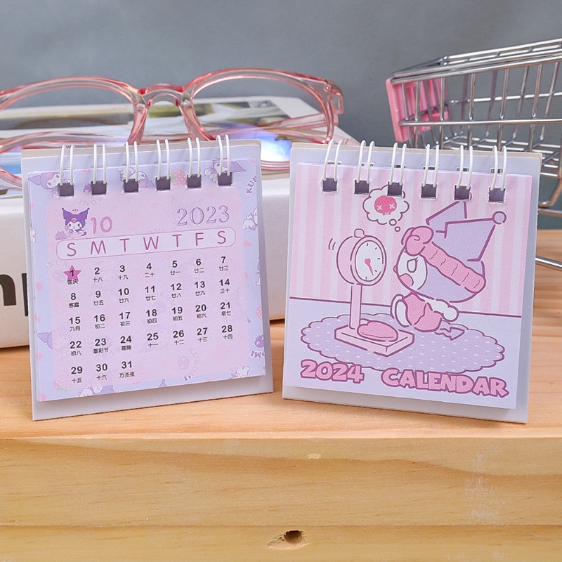 Lịch Để Bàn mini Họa Tiết Hoạt Hình Dễ Thương Dành Cho Học Sinh / Văn Phòng / Trường Học / 2024
