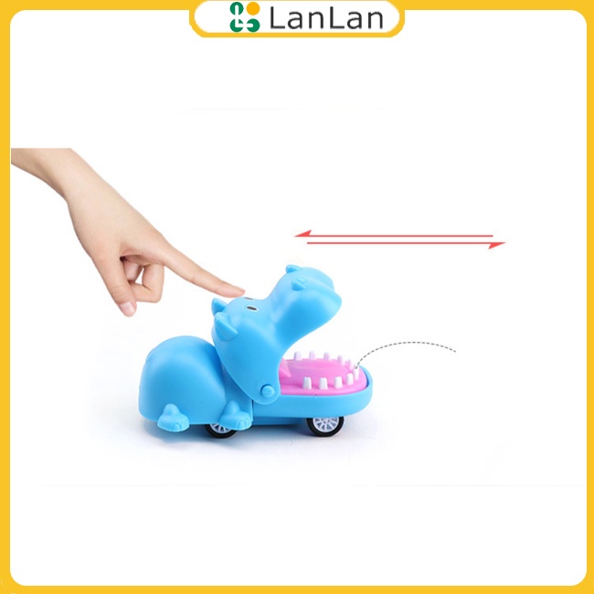 Lanlan Đồ Chơi Xe Kéo Hình Cá Sấu Hoạt Hình mini Kéo Tay Làm Quà Tặng Cho Bé