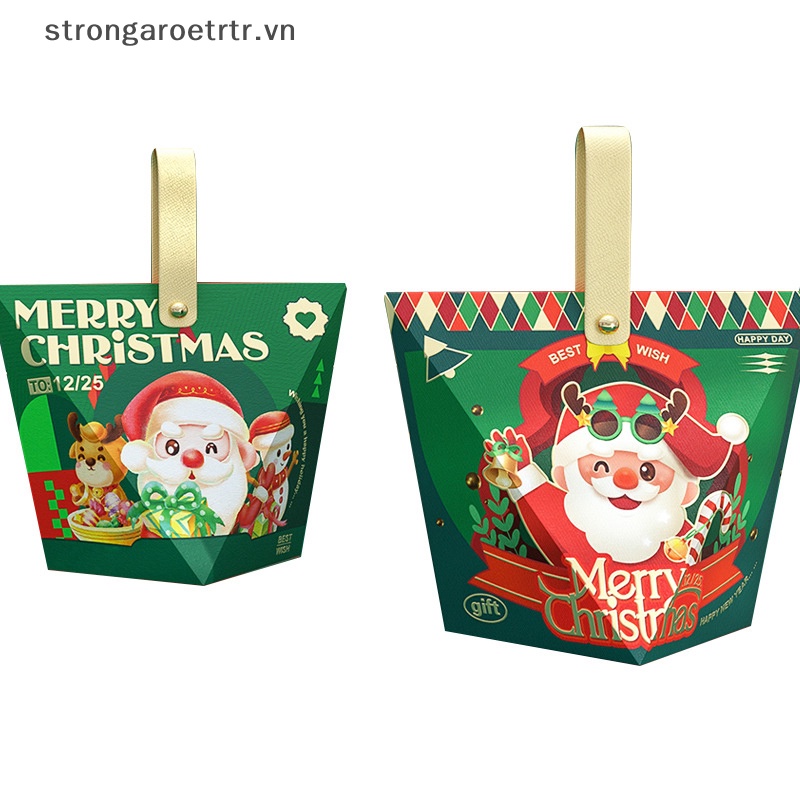 Hộp Quà Tặng Giáng Sinh / Năm Mới Hình Ông Già Noel / Táo Cầm Tay Mạnh Mẽ vn