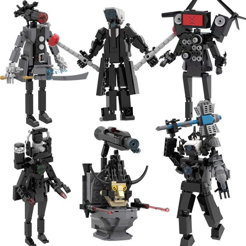 Skibidi Mô Hình Đồ Chơi Lắp Ráp toilet man vs man Độc Đáo