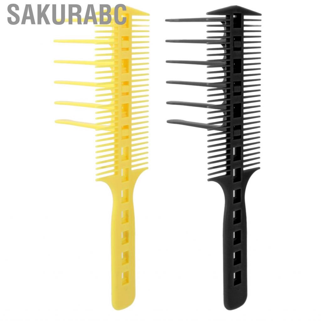 Sakurabc Double Sided Guide Comb  Multi Purpose Hair Cut Wide Tooth Removable for Hairdresser Salon