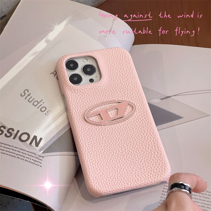 Fashion Minimalist Leather Case for iPhone 15 14 13 12 Pro Max 15pro 13pro 12pro 12 Promax 15promax 14promax 13promax 12promax Brand Logo Full Back Cover