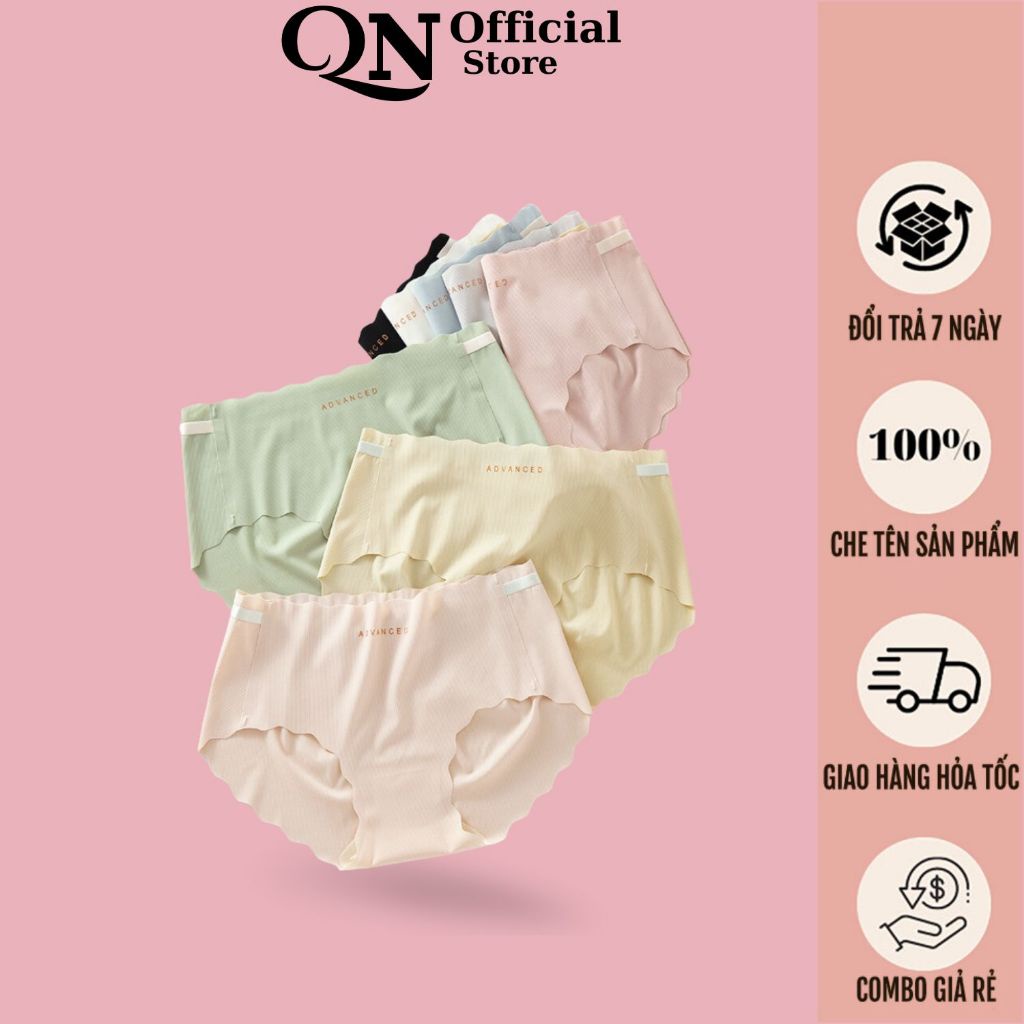 Quần Lót Nữ Đúc Su Thun Lạnh Cạp Viền Sóng không đường may mềm mại mỏng mát CLOVER - 0910