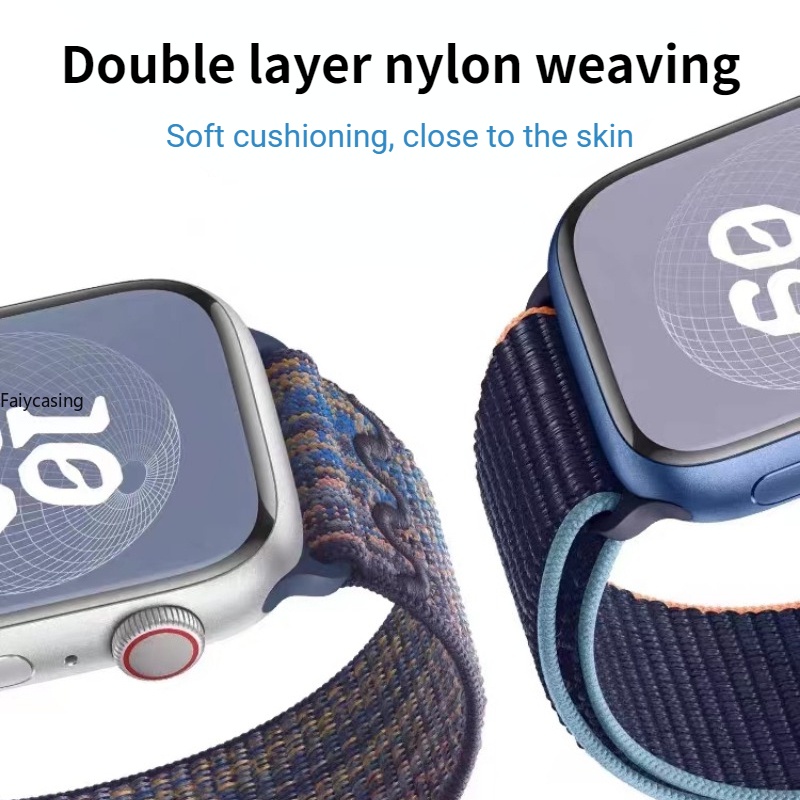 Mới Dây Đeo Đồng Hồ Bằng nylon Cho apple watch 9 8 49mm ultra 41mm 45mm iwatch 38mm 42mm 40mm 44mm 7 6 se 5 4 3 2