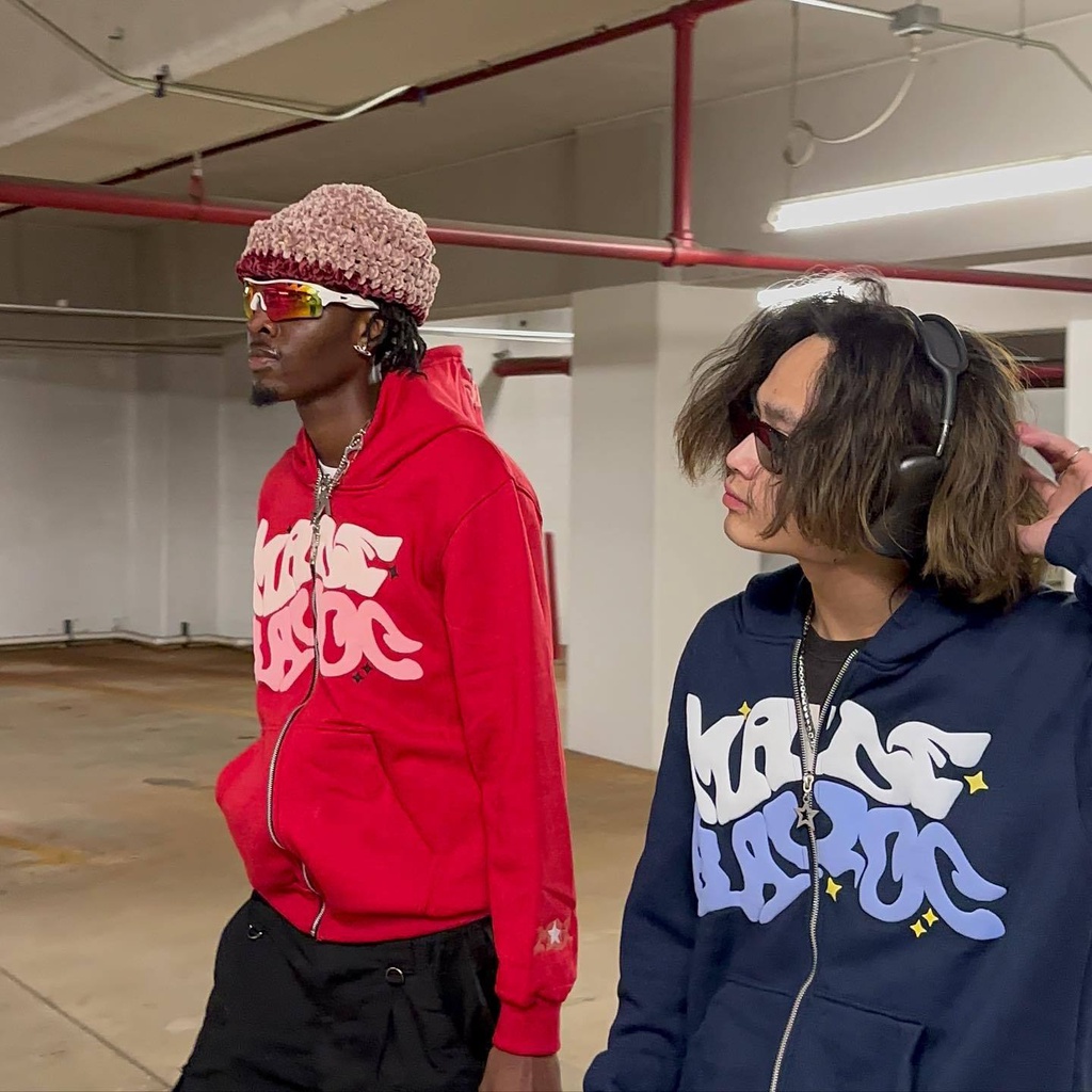 Áo Khoác hoodie Có Khóa Kéo In Chữ Phong Cách hip hop Đường Phố Mới Mùa Thu 2023 y2k