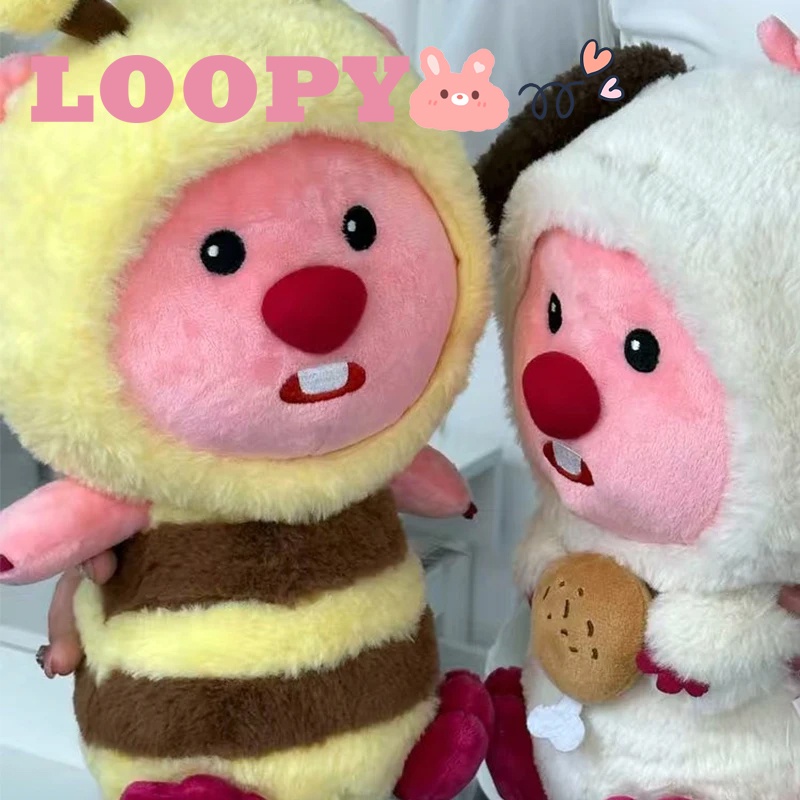 Loopy Hải Ly Nhỏ Hoạt Hình Đồ chơi nhồi bông Hình Chú Cosplay Gấu Ong Dễ Thương