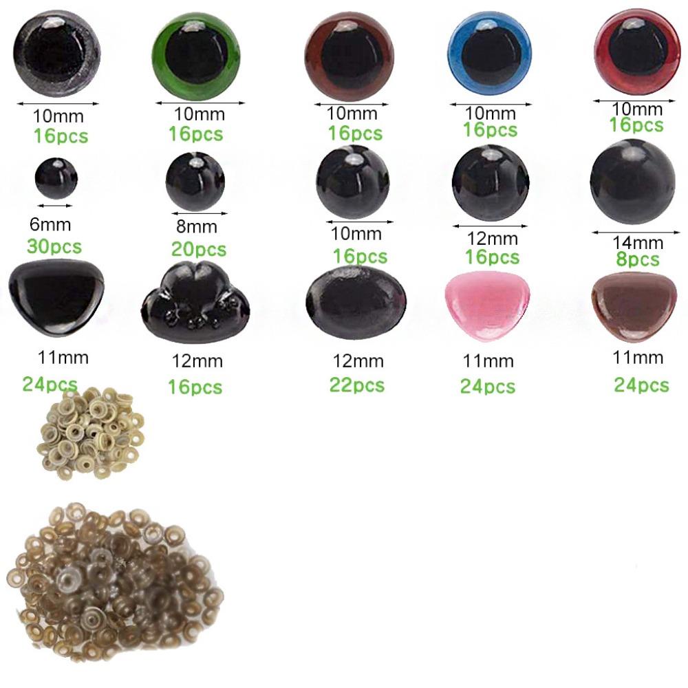 Mmluck 1 Hộp Mắt Mũi Gấu Bông diy Bằng Nhựa An Toàn Cho Búp Bê