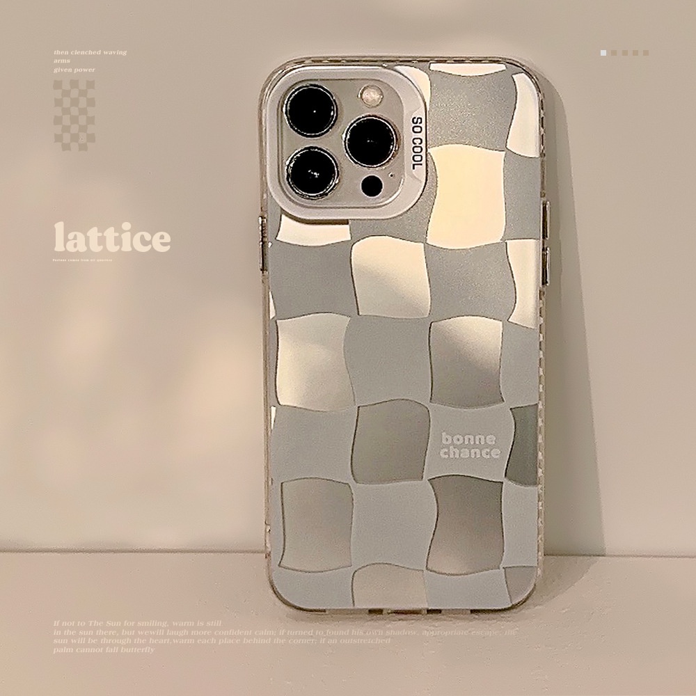 Ốp Điện Thoại tpu silicone Họa Tiết Ca Rô Màu Xanh Sữa Cho apple iphone 11 12 13 14 15 pro max plus