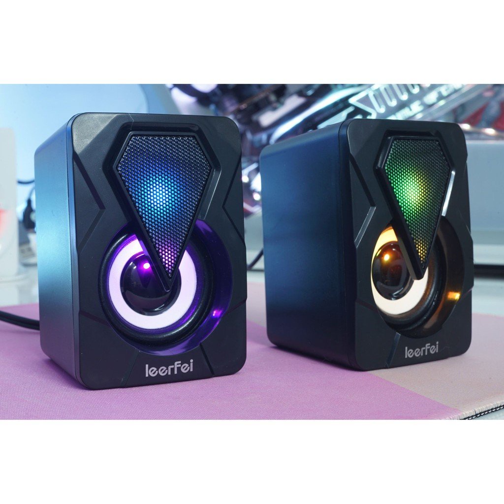 Loa Máy Tính Gaming Cắm Nguồn USB Hiệu Ứng Đèn LED Âm Thanh HD Chất Lượng Cao - ADP1046 / 101Z