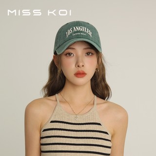Misskoi  Mũ Lưỡi Trai Thêu Hình Phong Cách Đường Phố Thời Trang Cho Nữ