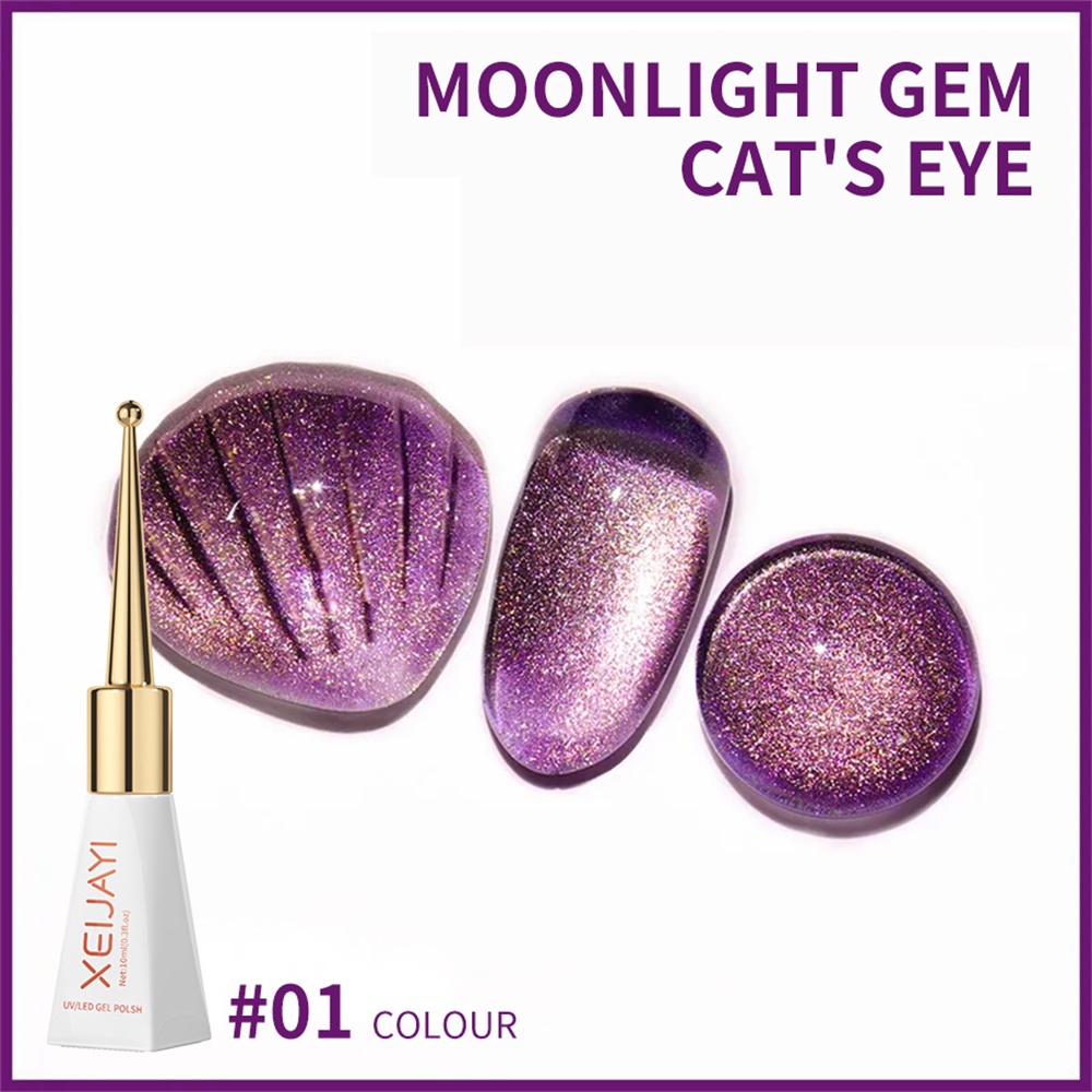 Xeijayi Moonlight Gem Cat Eye Nail Polish Người nổi tiếng Internet Siêu Flash Sơn móng tay mắt mèo rộng đa năng Thích hợp cho các tiệm làm móng 10ml qusl